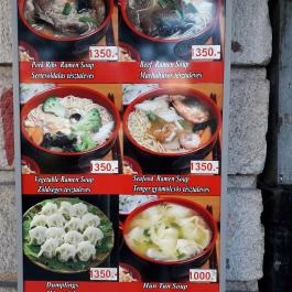 Jiale Kínai Gyorsbüfé, Budapest - Étlap/itallap