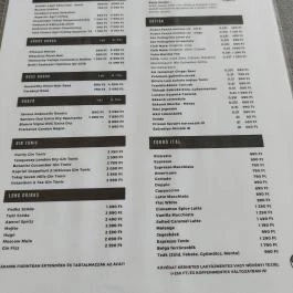 Jónás Craft Beer & Food Budapest - Étlap/itallap