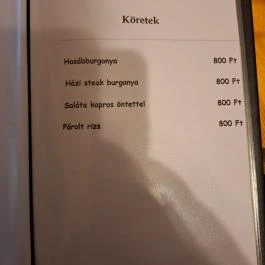 Jósva Étterem Jósvafő - Étlap/itallap