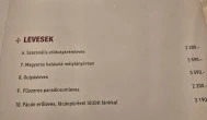 Kacsa Vendéglő Budapest - Étlap/itallap