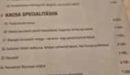 Kacsa Vendéglő Budapest - Étlap/itallap
