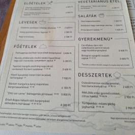 Káli Fecske Étterem és Kulturális Központ Salföld - Étlap/itallap