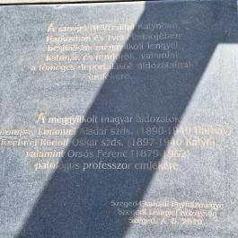 Katyni áldozatok emlékére Szeged - Egyéb