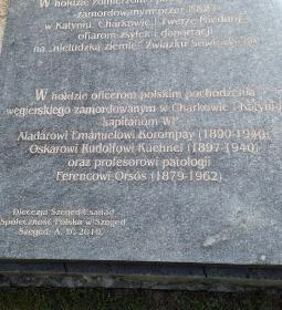 Katyni áldozatok emlékére