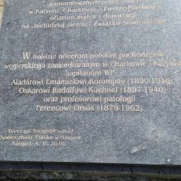 Katyni áldozatok emlékére Szeged - Egyéb