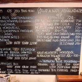 Fancy Kávészaküzlet - Fehérvári úti Vásárcsarnok, Budapest - Étlap/itallap
