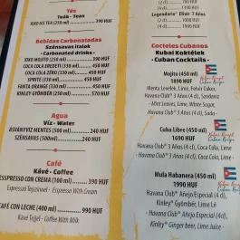 Ké Bolá Budapest - Étlap/itallap