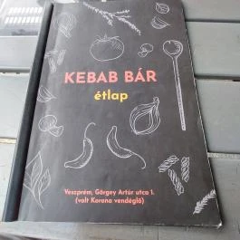 Kebab Bár, Nemesvámos - Étlap/itallap