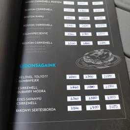 Kebab Bár, Nemesvámos - Étlap/itallap