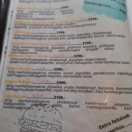 Kék Lóca Falatozó, Mátraterenye - Étlap/itallap