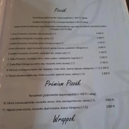 Kékes Zöld Étterem Gyöngyös - Étlap/itallap