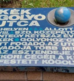 Kékgolyó-utcatábla