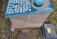 Kékgolyó-utcatábla Budapest