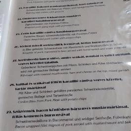 Kerekedi Csárda Csopak - Étlap/itallap