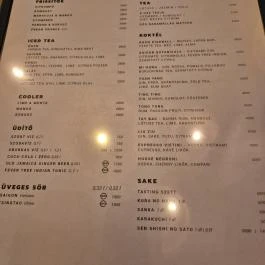 Khan Food & Bar, Budapest - Étlap/itallap