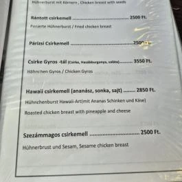 Király Étterem Pannonhalma - Étlap/itallap