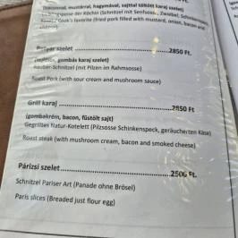 Király Étterem Pannonhalma - Étlap/itallap