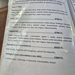 Király Étterem Pannonhalma - Étlap/itallap