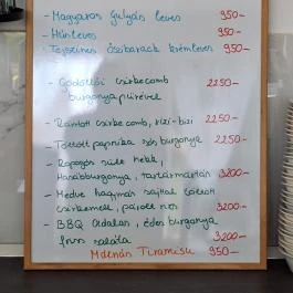 Kiskakas Vendéglő Rácalmás - Étlap/itallap