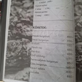 Kiskakas Vendéglő Rácalmás - Étlap/itallap