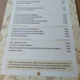 Kistücsök Étterem, Borpince & Vinotéka, Balatonszemes - Étlap/itallap