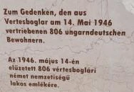 Kitelepítési emlékmű Vértesboglár