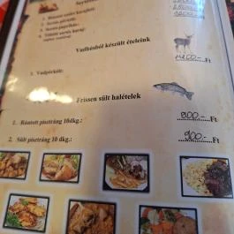 Kőbérc Étterem, Bózsva - Étlap/itallap