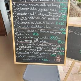 Kőkút Kert Vendéglő, Kékkút - Étlap/itallap