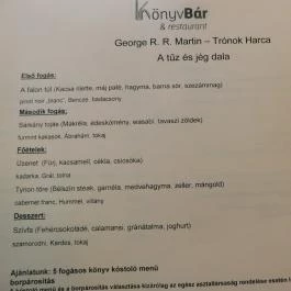 KönyvBár & Restaurant Budapest - Étlap/itallap