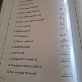 Korona Vendéglő Battonya - Étlap/itallap