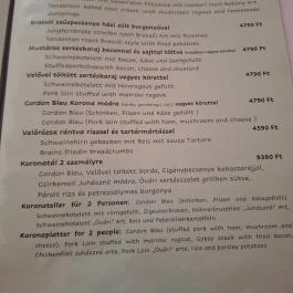 Korona Vendéglő Veszprémvarsány - Étlap/itallap