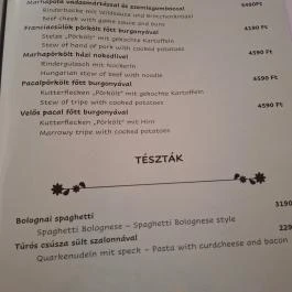 Korona Vendéglő Veszprémvarsány - Étlap/itallap