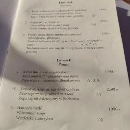 Korzó Étterem Eger - Étlap/itallap