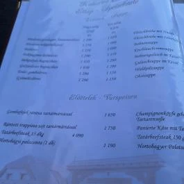 Kukorica Csárda, Balatonújlak - Étlap/itallap