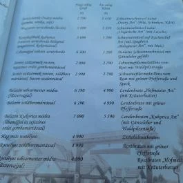 Kukorica Csárda, Balatonújlak - Étlap/itallap