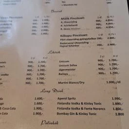 La Pergola Pizzéria Tapolca - Étlap/itallap