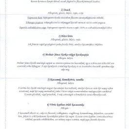 Laurel Budapest - Étlap/itallap