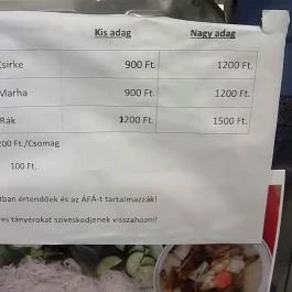 Pho Ha Noi - Lehel Csarnok Budapest - Étlap/itallap