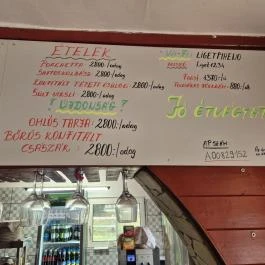 Liget Pihenő, Bakonyoszlop - Étlap/itallap