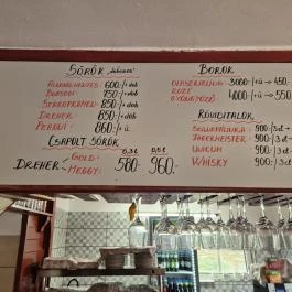 Liget Pihenő, Bakonyoszlop - Étlap/itallap