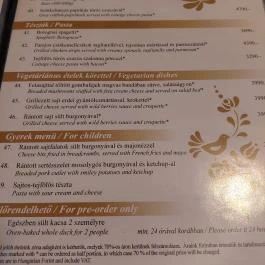 Lópofa Csárda Kiskunmajsa - Étlap/itallap