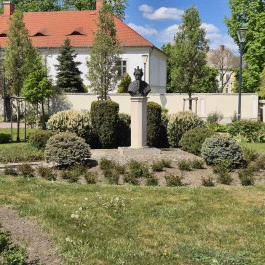 Luxemburgi Zsigmond mellszobor, Hatvan - Külső kép