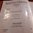 Macska Fogadó étterme Martonvásár - Étlap/itallap