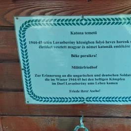 Magyar katonai temető, Lovasberény - Egyéb