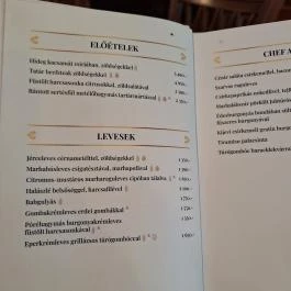 Magyaros Étterem Hajdúnánás - Étlap/itallap