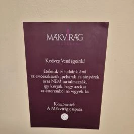 Mákvirág Étterem Budapest - Egyéb