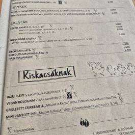 Malom & Kacsa - Bisztró, Kávézó & Rendezvényház, Tata - Étlap/itallap