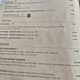 Malom & Kacsa - Bisztró, Kávézó & Rendezvényház, Tata - Étlap/itallap