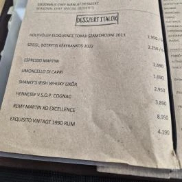 Malom & Kacsa - Bisztró, Kávézó & Rendezvényház, Tata - Étlap/itallap