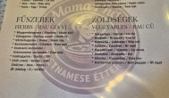 Mama Pho Budapest - Étlap/itallap